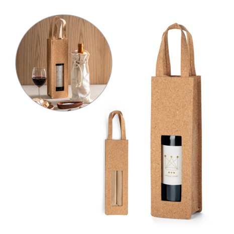 Sacola de Cortiça para Garrafa de Vinho Personalizada