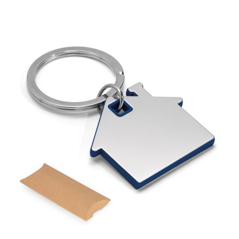 Chaveiro de Metal Formato Casa Personalizado com Logomarca Da Empresa