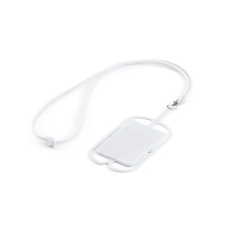 Porta Cartões de Silicone com Cordão para Celular