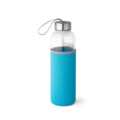 Squeeze de Vidro com Tampa de Aço Inox Personalizado