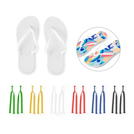Chinelos com Sola em Eva e Tira em PVC Personalizado