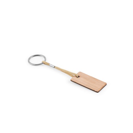 Chaveiro Retangular em Bambu Personalizado