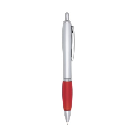 Caneta Plástica com Det Emborrachado com Logotipo