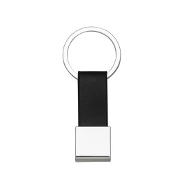 Chaveiro de Metal com Couro com Logotipo