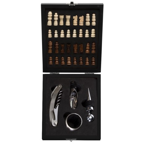 Kit Vinho Xadrez 4 Pçs para Brinde