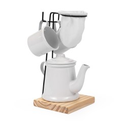 Kit Café 4 Peças com Logotipo