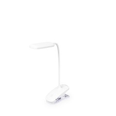 Luminária de Mesa Recarregável com Clipe 20 Leds-Bco para Empresas