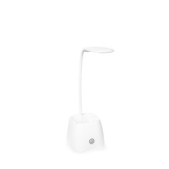 Luminária de Mesa Led com Porta-Canetas Recarregável-Bco para Empresas
